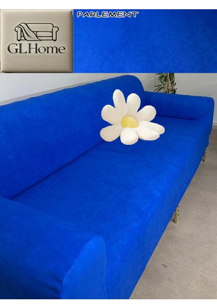 Süet Detaylı Angora Kumaş 3lü Komple Giydirme Kanepe & Çekyat, Bohem, Porto, Vb. Model Koltuk Kilifi