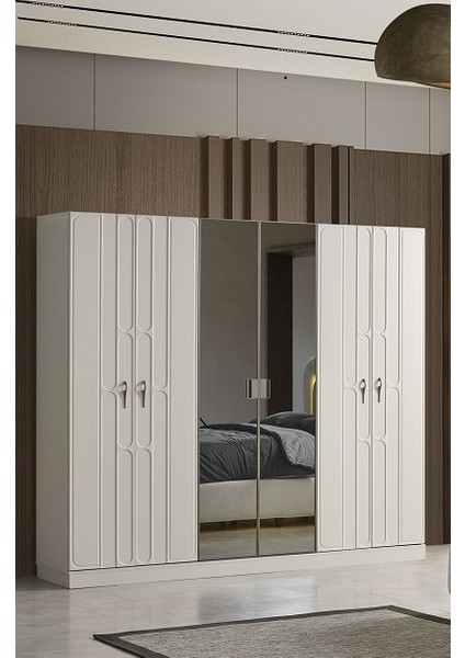Aura Mdf 6 Kapaklı Dolap