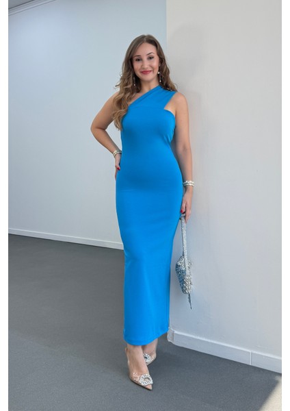 Eftelya Tek Omuz Kalem Likralı Midi Elbise fiyatları