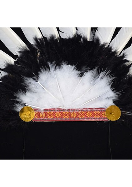 Kızılderili Başlığı Şapkası Kırmızı Beyaz fırsatları