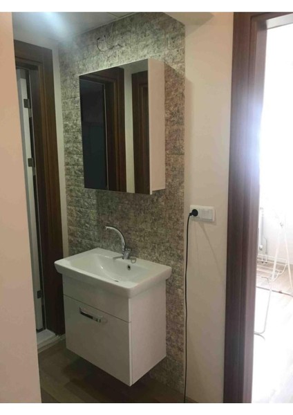 70X38CM Silinebilir Kendinden Yapışkanlı Çift Renk Gri Beyaz Esnek Tuğla Sünger Duvar Paneli Kağıdı