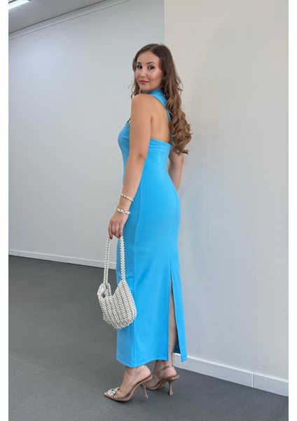 Eftelya Tek Omuz Kalem Likralı Midi Elbise fırsatları