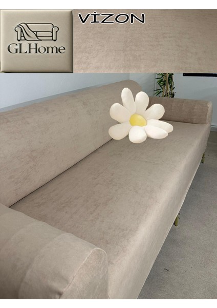 Süet Detaylı Angora Kumaş 3lü Komple Giydirme Kanepe & Çekyat, Bohem, Porto, Vb. Model Koltuk Kilifi indirimleri