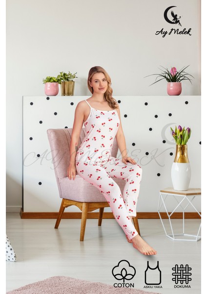 Ay Melek Kadın Pijama Takımı Pamuklu Lüx Askılı Pijama Seti fiyatları