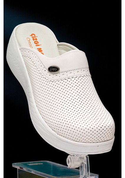 Beyaz Plus Prestij Kadın Sabo Terlik Ortopedik Doktor Hemşire Hastane Terliği