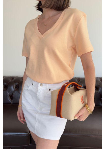 V Yaka Premium Tshirt- Somon indirimleri