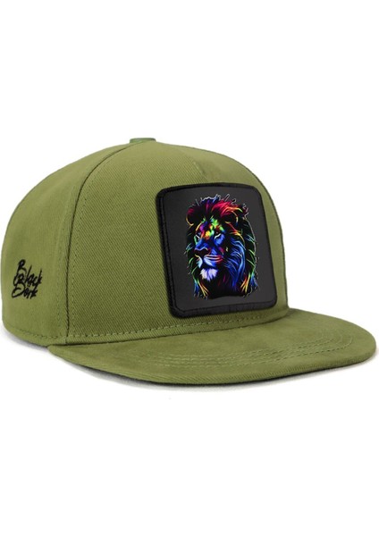 V1 Baseball Kids Aslan - 7 Kod Logolu Unisex Açık Yeşil Çocuk Şapka (Cap)