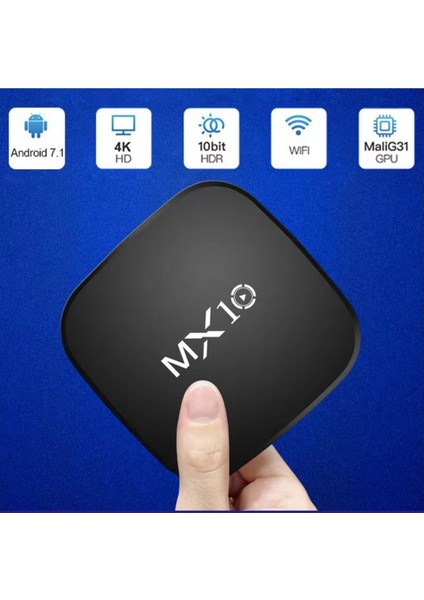 4K Ultra Hd Android Tv Box MX10 Ram:1gb Rom:8gb Android 7.1 Media Player