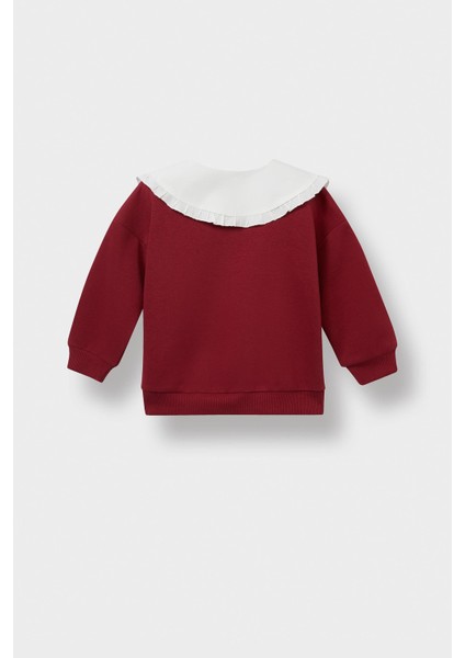 Kız Bebek Büyük Yaka Baskılı Düğmeli Okul Hırkası F3756A525AU fırsatları