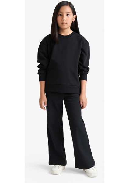 Kız Çocuk Wide Leg Waffle Geniş Paça Pantolon E8293A825AU fırsatları