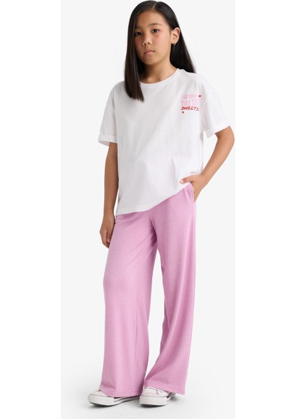 Kız Çocuk Wide Leg Cepli Geniş Paça Pantolon E8294A825AU