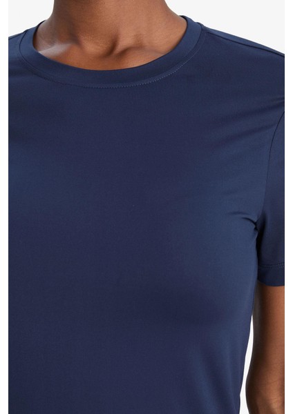 Fit Standart Fit Bisiklet Yaka Sporcu Basic Düz Kısa Kollu Tişört D2296AX25AU