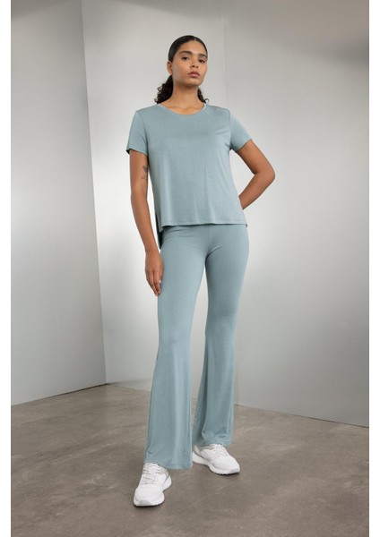 Fit Modal İspanyol Paça İnce Pantolon C0420AX24SM