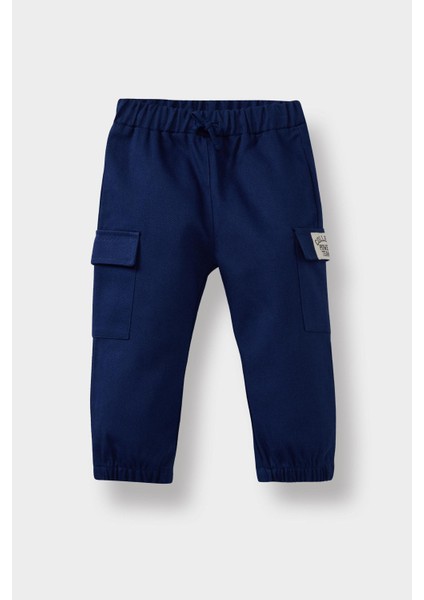 Erkek Bebek Jogger Fit Esnek Bantlı Paça Gabardin Okul Pantolonu F3668A525AU fiyatları