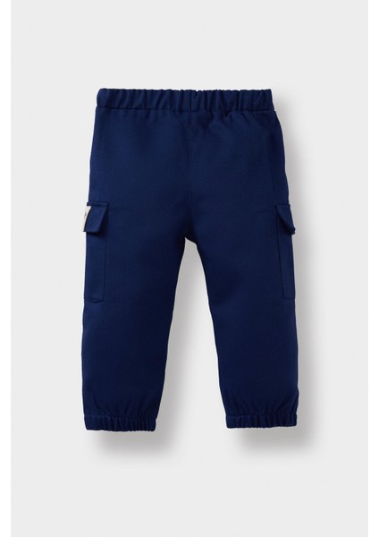 Erkek Bebek Jogger Fit Esnek Bantlı Paça Gabardin Okul Pantolonu F3668A525AU fırsatları