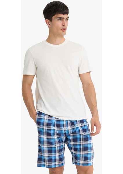 Regular Fit Kareli Cepli Şort Pijama Altı E7190AX25HS modelleri