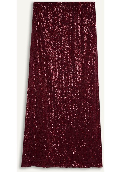 A Kesim Normal Bel Payetli Kumaş Maxi Etek E2440AX24WN