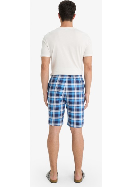 Regular Fit Kareli Cepli Şort Pijama Altı E7190AX25HS