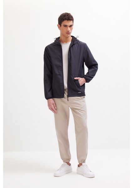 %100 Pamuk Jogger Slim Fit Dar Kesim Beli Bağcıklı Gabardin Pantolon D8607AX25SP
