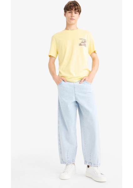 Regular Fit Bisiklet Yaka Baskılı Kısa Kollu Tişört F8542AX25HS fiyatları