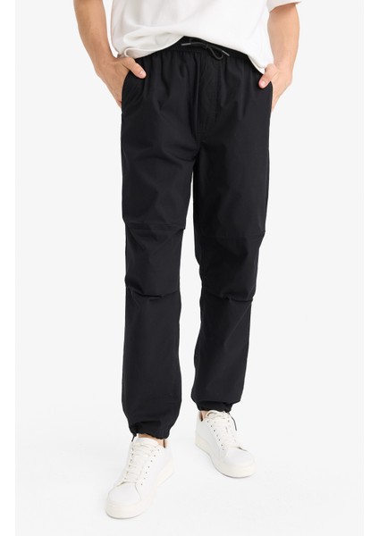 %100 Pamuk Wide Leg Beli Bağcıklı Lastikli Paraşüt Jogger Pantolon E8729AX25AU fırsatları