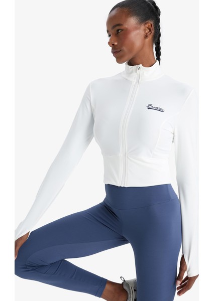 Fit Slim Fit Dar Kesim Dik Yaka Baskılı Ultra Esnek Fermuarlı Hırka E7717AX25AU modelleri