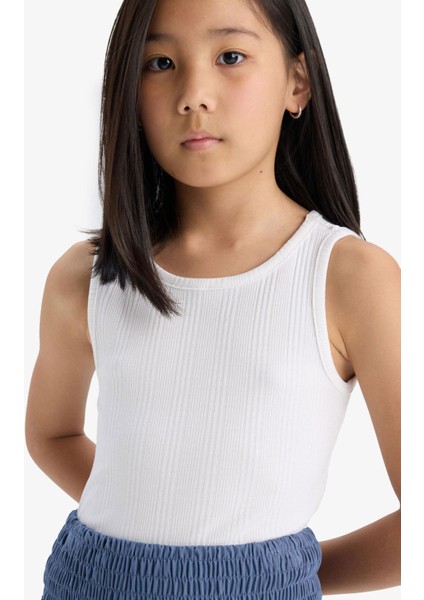 Kız Çocuk Bisiklet Yaka Basic Düz Atlet Z7815A625HS modelleri