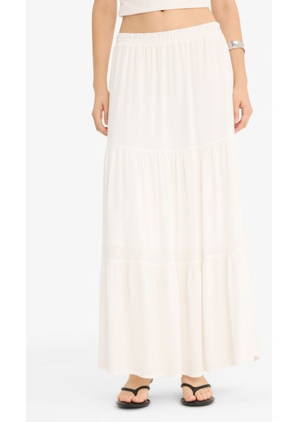 Yüksek Bel Krinkıl Viskon Maxi Etek D5033AX25AU