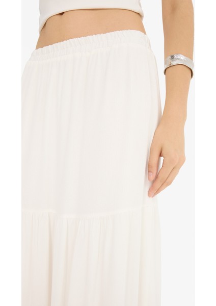 Yüksek Bel Krinkıl Viskon Maxi Etek D5033AX25AU