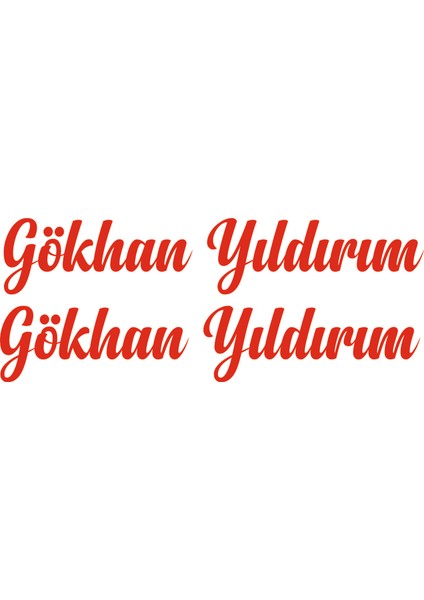 Kişiye Özel 2 Adet İsim Soyisim El yazısı Araba Motosiklet Sticker