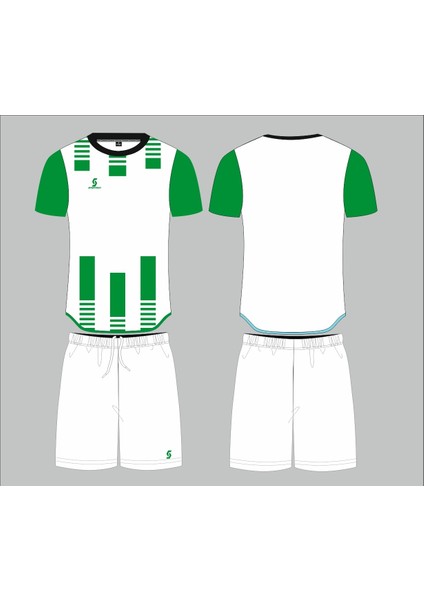 K0134 Forma Takımı Beyaz-Yeşil Renk Unisex Kullanıma Uygun Kişiye Özel modelleri