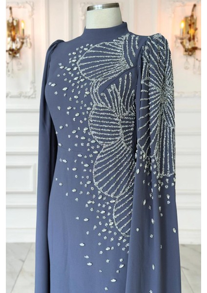 Hüsna Abiye Elbise Indigo modelleri