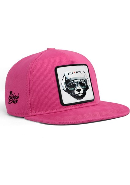 V1 Hip Hop Kids Ayı - 1bs Kod Logolu Unisex Pembe Çocuk Şapka