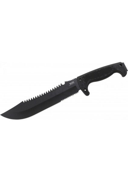 Sog F03T Kamp Tırtıklı Testereli Outdoor Pala / Bıçak 39 cm - Kauçuk Saplı