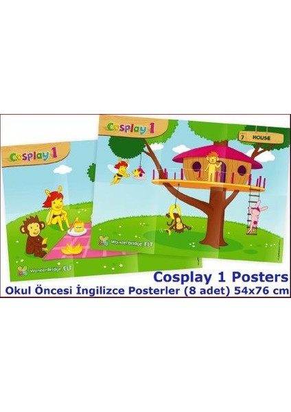 Cosplay 1 Posters - Okul Öncesi İngilizce Posterler (8 adet) (54x76 cm)
