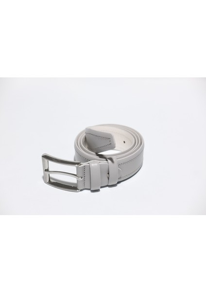 %100 Deri 3.5 cm Tbk 034 Gri Dikiş Detaylı