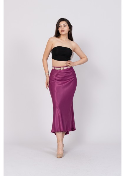 Kemerli ve Beli Lastikli Verev Saten Etek 6791 fiyatları