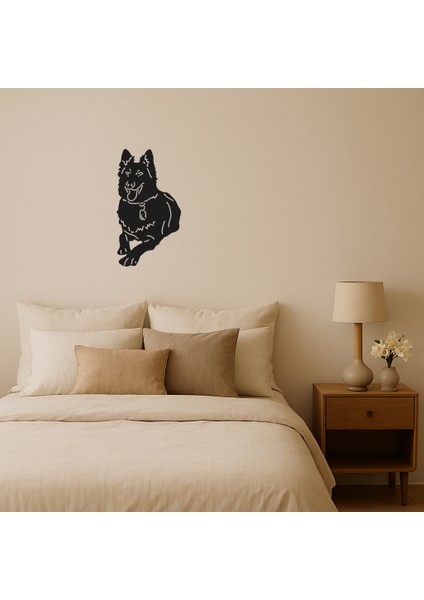 Modern Köpek Silüet Dekoratif Tablo - LORCE4247-2147