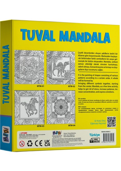 Tuval Mandala Çiçek Strateji ve Zeka Geliştirici 30x30 cm Çok Oyunculu Oyun fiyatları