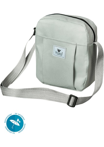 Gri U9 İmperteks Kumaş ,Fermuarlı ,2 Bölmeli ,Ayarlanabilir Askılı, Kol Ve Omuz Çantası