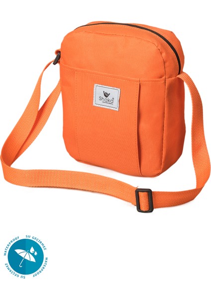 Turuncu U9 İmperteks Kumaş ,Fermuarlı ,2 Bölmeli ,Ayarlanabilir Askılı, Kol Ve Omuz Çantası