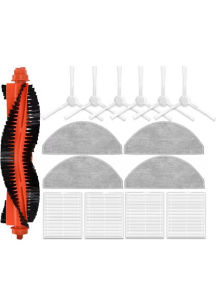Xiaomi S20 / D106 Robot Süpürge Temizleme Seti Için 15 Adet Süpürge Aksesuarları Ana Yan Fırça Bez Filtre (Yurt Dışından) fiyatları