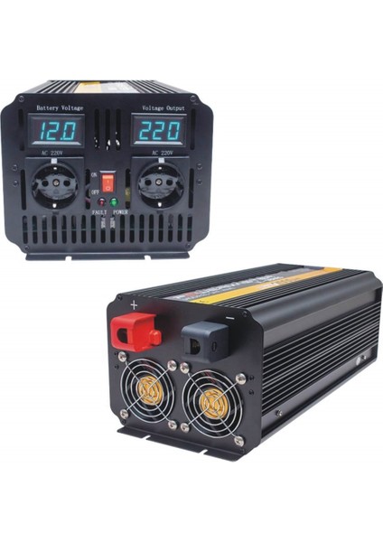 Pwr1800-12 Çift Digital Ekranlı 12 Volt 1800 Watt Modified Sinus İnverter-19888 fiyatları