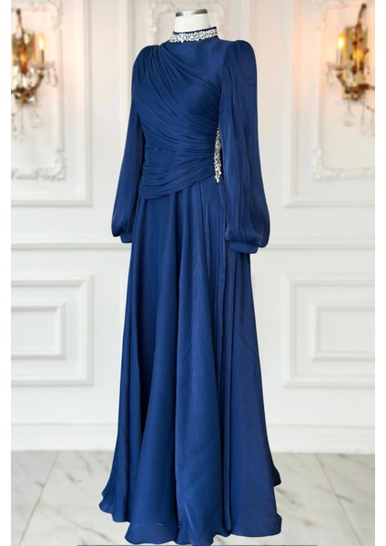 Nergis Abiye Elbise Lacivert fiyatları