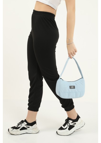 Mavi U11 Kanvas Kumaş, Fermuarlı Tek Bölmeli , Baget Model El, Kol Ve Omuz Çantası modelleri