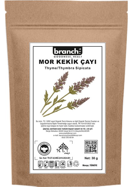 Organik Doypack Mor/deli Kekik Çayı