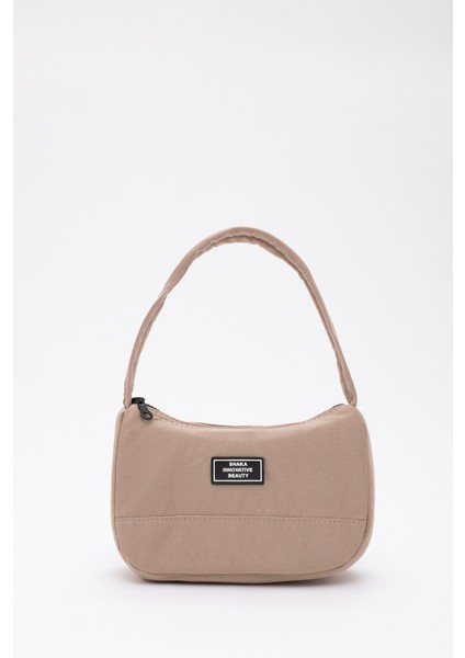 Vizon U11 Kanvas Kumaş, Fermuarlı Tek Bölmeli , Baget Model El, Kol Ve Omuz Çantası