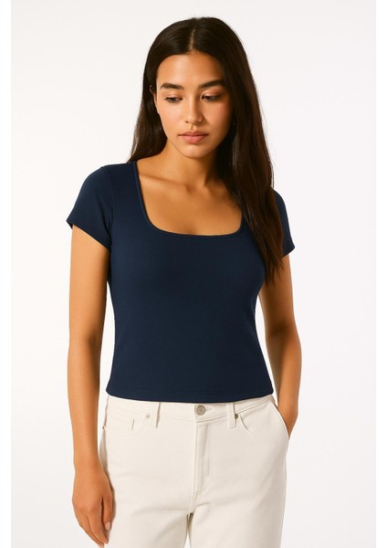 Kare Yaka Balenli Kompak Ribana Bluz fırsatları