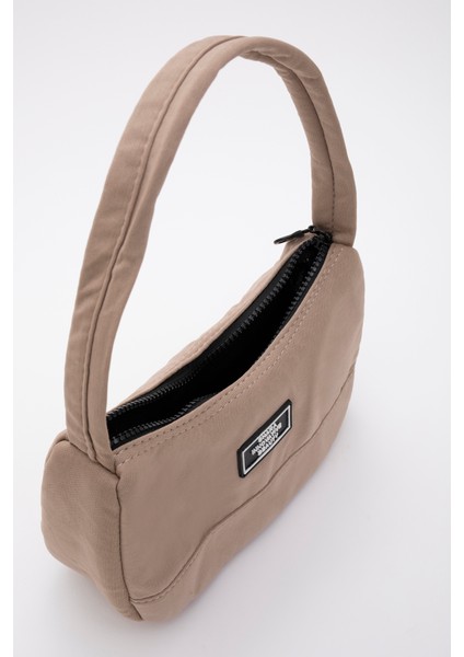 Vizon U11 Kanvas Kumaş, Fermuarlı Tek Bölmeli , Baget Model El, Kol Ve Omuz Çantası