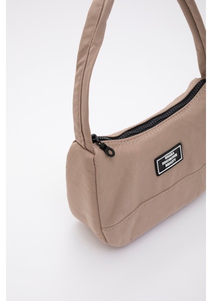 Vizon U11 Kanvas Kumaş, Fermuarlı Tek Bölmeli , Baget Model El, Kol Ve Omuz Çantası